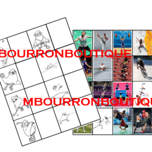 Jeu association thème Jeux Olympiques Mascotte