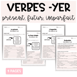 Verbes en -yer - Présent Futur Imparfait