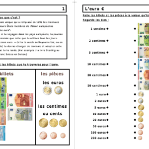 L’euro : fichier d’exercices